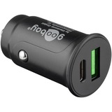 goobay 27 W Power Delivery Dubbele USB autolader USB-C PD Zwart, 1x USB-C, 1x USB-A