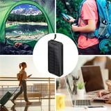 goobay Outdoor Solar Power Bank 20,000 mAh with Power Delivery powerbank Zwart
