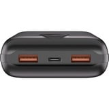 goobay Power Bank Compact 20.000 mAh  powerbank Zwart, 20 Ah, 1x USB-A, 1x USB-C, Power Delivery, Quick Charge