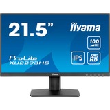 iiyama ProLite XU2293HS-B6 21.5" monitor Zwart (mat), HDMI, DisplayPort, Audio
