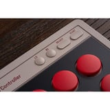 8BitDo Arcade Controller Grijs/rood, 2.4 GHz / Bluetooth / USB, Nintendo Switch, Pc