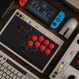 8BitDo Arcade Controller Grijs/rood, 2.4 GHz / Bluetooth / USB, Nintendo Switch, Pc