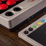 8BitDo Arcade Controller Grijs/rood, 2.4 GHz / Bluetooth / USB, Nintendo Switch, Pc
