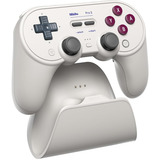 8BitDo Pro 3 Bluetooth Gamepad Lichtgrijs/rood, Switch 1 & 2, PC, Android, 2.4 GHz / Bluetooth / USB