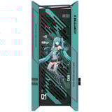ASUS ROG Strix Helios II Hatsune Miku Edition midi tower behuizing Turquoise/roze | 4x USB-A | 2x USB-C | RGB | Tempered Glass