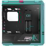 ASUS ROG Strix Helios II Hatsune Miku Edition midi tower behuizing Turquoise/roze | 4x USB-A | 2x USB-C | RGB | Tempered Glass