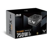 ASUS TUF Gaming Gold EVO modulaire 750 watt voeding  Zwart, 1x 12V-2x6, 2x PCIe