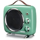 Vintage groene ventilatorkachel