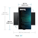BenQ RD320UA 31.5" 4K Ultra HD monitor Zwart, 1x DisplayPort, 2x HDMI, 3x USB-C, 2x USB-A