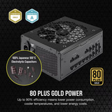 Corsair RM1000x SHIFT Plus Gold Refurbished modulaire 1000 watt voeding  Zwart, 1x 12V-2x6, 4x PCIe