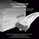 Corsair RM850e White refurbished modulaire 850 watt voeding  Wit, 1x 12V-2x6, 2x PCIe
