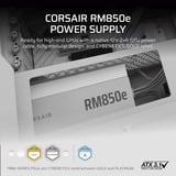 Corsair RM850e White refurbished modulaire 850 watt voeding  Wit, 1x 12V-2x6, 2x PCIe