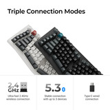 Keychron Q13 Ultra-P4 8K Wireless Custom Mechanical Keyboard Wit, US lay-out (QWERTY), Keychron Silk POM Banana, 96%, RGB, Hot swap, 8K, 2.4 GHz | Bluetooth 5.2 | USB-C