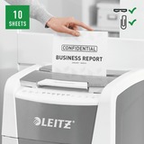 Leitz Leitz IQ Auto+ Office 300 Papiervernietiger P4 papierversnipperaar Wit