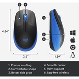 Logitech M190 Full-size wireless mouse Blauw, 1000 dpi