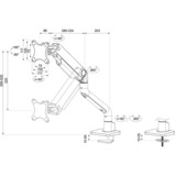 Neomounts DS70S-950BL1 monitorarm Zwart