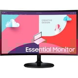 SAMSUNG LS24C360EAUXEN 24" curved monitor Zwart, VGA, HDMI, AMD FreeSync