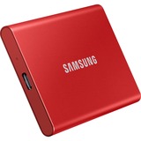 SAMSUNG Portable T7, 2 TB externe SSD Rood, MU-PC2T0R/WW, USB 3.2 Gen.2 (10 Gbps)