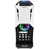 Sharkoon ELITE SHARK CA700 Tower-behuizing Zwart/wit | 2x USB-A 3.2 (5 Gbit/s) | USB-C 3.2 (10 Gbit/s) | 2x Audio | WIndow-kit
