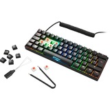Sharkoon SKILLER SGK50 S4, gaming toetsenbord Zwart, US lay-out, Kailh Brown, RGB leds, Hot-swappable, 60%