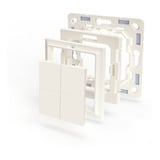 Shelly BLU Wall Switch 4 + Gira/Merten adapter schakelaar Wit, Bluetooth 4.2