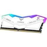 Team Group 32 GB DDR5-6400 (2x 16 GB) Dual-Kit werkgeheugen Wit, Delta RGB, FF4D532G6400HC32ADC01, XMP 3.0