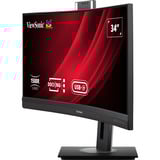 ViewSonic VG3457CV Curved Video Conferencing Docking Monitor 34" UltraWide  Zwart, 2x HDMI, 1x DisplayPort, USB-C, USB-A, LAN, 100 Hz, 1500R
