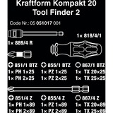 Wera Kraftform Kompakt 20 Tool Finder 2 bitset Zwart/groen