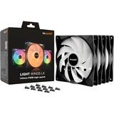 be quiet! Light Wings LX PWM high-speed RGB case fans Zwart, 3 stuks, 140 x 140 x 25 mm