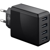 goobay 4-Way USB Charger (30 W) Zwart