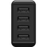 goobay 4-Way USB Charger (30 W) Zwart