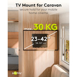 goobay TV Wall Mount Caravan FIXED (M), 23 to 42 inch wandmontage  Zwart