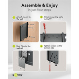 goobay TV Wall Mount Caravan FIXED (M), 23 to 42 inch wandmontage  Zwart