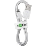 goobay USB-C 2.0 oplaad- en synchronisatiekabel Wit, 2 meter