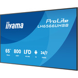iiyama ProLite LH6566UHSB-B1AG 65" 4K Ultra HD Public Display Zwart, HDMI, USB-C, LAN, WiFi, Audio, Android