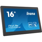 iiyama ProLite T1624MSC-B1 15.6" Touchscreen-Monitor  Zwart, Touch, HDMI, Audio, USB