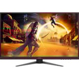 AOC U27G4XM MiniLED dual gaming monitor 27" 4K UHD  Zwart/rood, 1x HDMI, 1x DisplayPort, USB-A, USB-B, 320 Hz