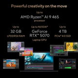 ASUS ProArt P16 H7606GP-SR010X 16"  Copilot+ laptop Zwart | Ryzen AI 9 465 | RTX 5070 | 32 GB | 1 TB SSD | Touch