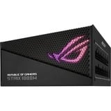 ASUS ROG STRIX 1000W Gold Aura Edition voeding  Zwart, 4x PCIe, kabelmanagement, 1x 12VHPWR