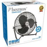 Bestron DFA30 Retro vloerventilator Zwart,  Ø 35 cm | verticaal verstelbare korf