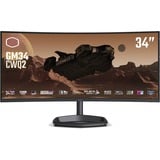Cooler Master GM34-CWQ2 34" Curved UltraWide gaming monitor Zwart, 2x HDMI | 1x DisplayPort | USB-C | DisplayHDR 400 | 180 Hz