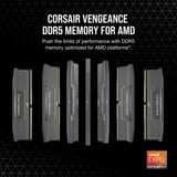 Corsair 32 GB DDR5-6000 (2x 16 GB) Kit werkgeheugen Zwart, CMK32GX5M2B6000Z28, Vengeance, XMP 3.0, EXPO