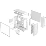 Fractal Design Meshify 3 XL RGB Clear Tint big tower behuizing Wit | 2x USB-A | 1x USB-C | RGB | Tempered Glass