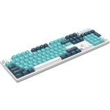 HelloGanss HS108T GC16, toetsenbord Wit/donkerblauw, US lay-out, Gateron Yellow, RGB leds, PBT Doubleshot keycaps, hot swap, 2,4 GHz / Bluetooth / USB-C