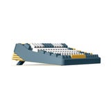 Iqunix A80 Explorer Wireless Mechanical Keyboard, gaming toetsenbord Donkerblauw/donkergeel, US lay-out, Gateron Brown, RGB leds, 80% (TKL), Hot-swappable, PBT, 2.4GHz | Bluetooth 5.1 | USB-C