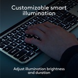 Logitech MX Keys S for Mac toetsenbord Lichtgrijs, US-International lay-out (QWERTY), 100%, Bluetooth Low Energy