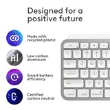 Logitech MX Keys S for Mac toetsenbord Lichtgrijs, US-International lay-out (QWERTY), 100%, Bluetooth Low Energy