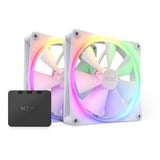 NZXT F140 RGB Core Twin pack case fan Wit, 2 stuks, Incl. RGB controller