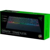 Razer Ornata V3 TKL, gaming toetsenbord Zwart, US lay-out, Razer Hybrid-Mecha-Membrane