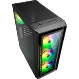 Sharkoon TK4 RGB midi tower behuizing Zwart | 4x USB-A | RGB | Tempered Glass